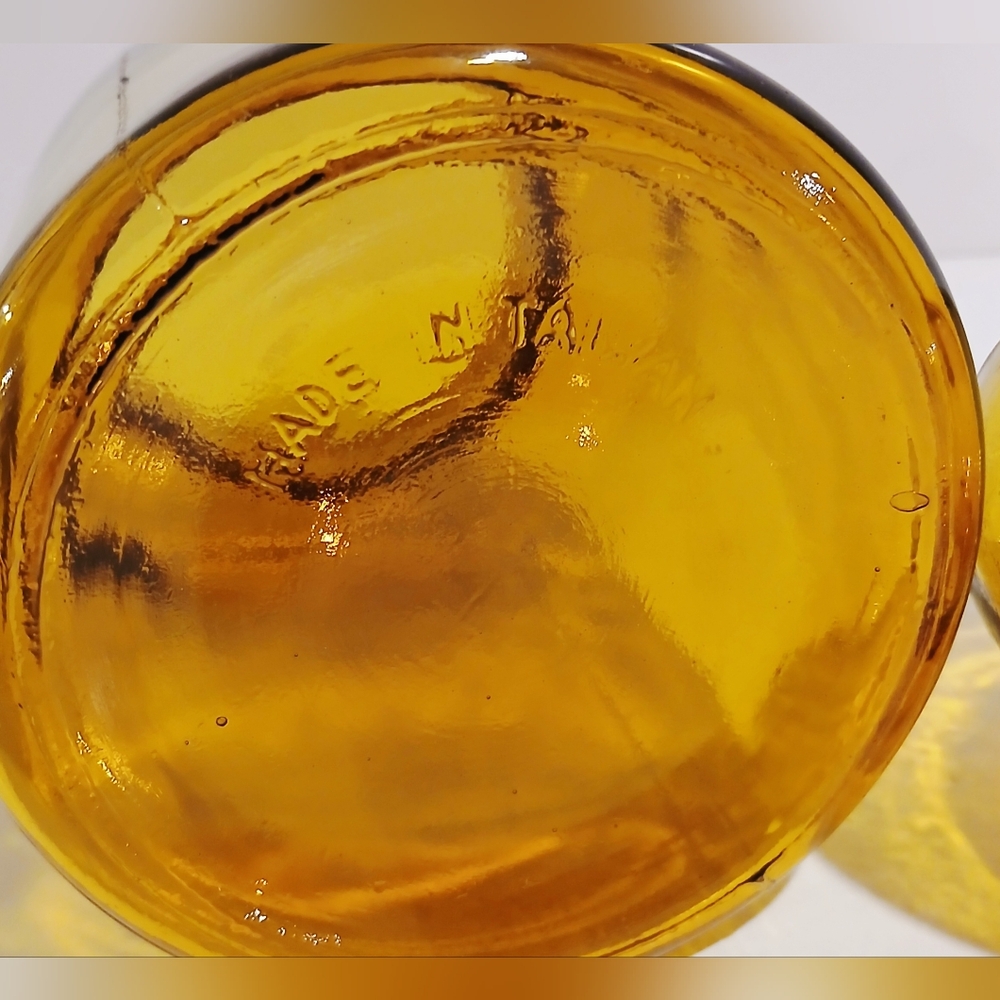 Vintage Amber Glass Apothecary Jar - Picture 5 of 6